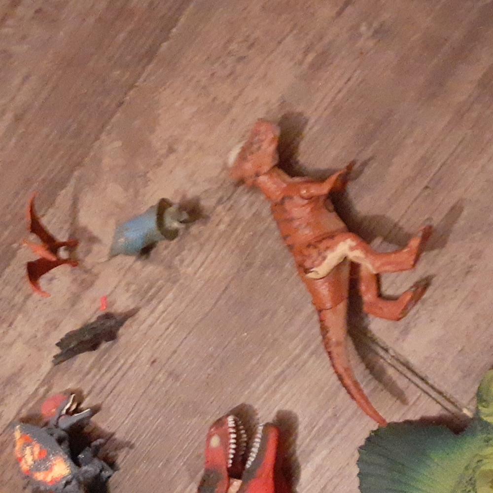 Dinosaur Winter Hat and 6 Dinosaur Toy Bundle - Picture 9 of 12